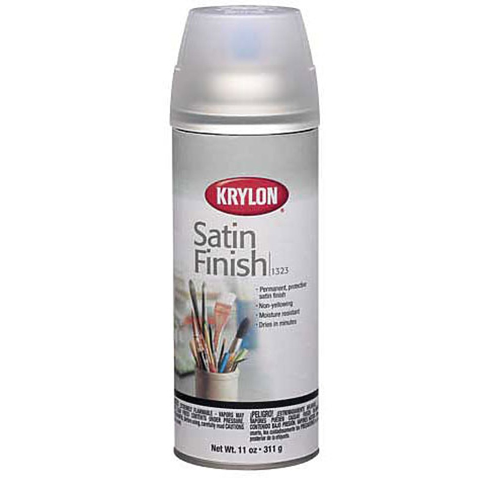 Fixatives/Topcoats, Art & School, Krylon, Satin Finish Spray, 3105